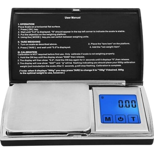 AJY 2018 new hot DS-08A touch screen digital mini weight pocket scale 500g 0.01g diamond scales Jewelry scale