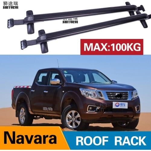 2Pcs Roof bars For Nissan Navara (D23) King Cab Double Cab 2015+ Aluminum Alloy Side Bars Cross Rails Roof Rack Luggage Carrier