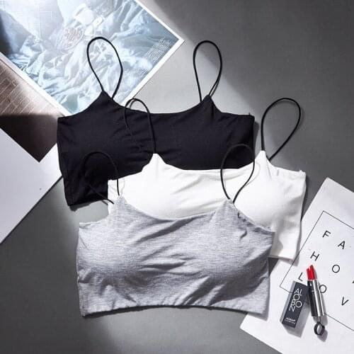 Cozy Simple Deisgn Solid Cotton Soft Sexy Women Bra Tops Sexy Wire Free Seamless Bras Female Lingerie Wire Free Push Up Bra