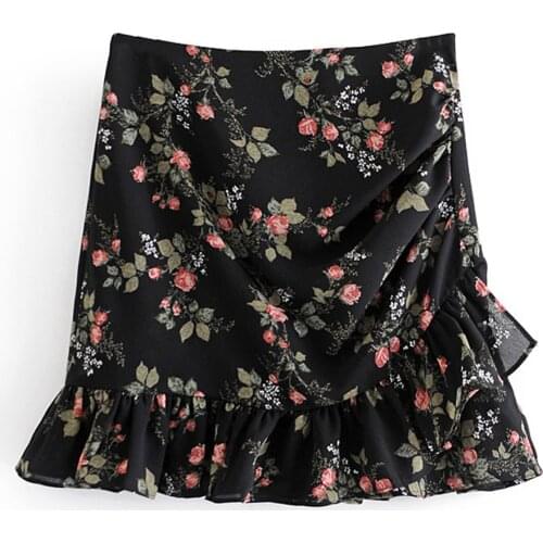 Elegant All Over Print Mini Tapered/Carrot Skirts DLBSQ078