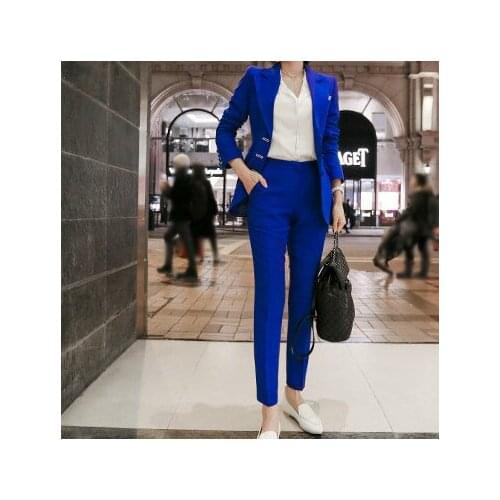 Женские стильные брючные костюмы JUNSRM China At AliExpress