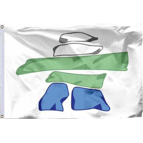 Nunatsiavut Flag 150X90cm (3x5FT) 120g 100D Polyester Double Stitched High Quality Banner Ensign Free Shipping
