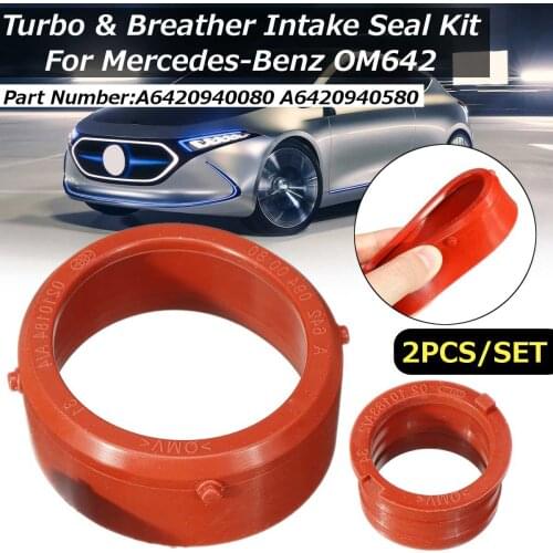 NEW 2pcs Car engine A6420940080 Turbo Intake Seal & Engine Breather Seal Kit for Mercedes-Benz OM642 Engines Engine Accessories