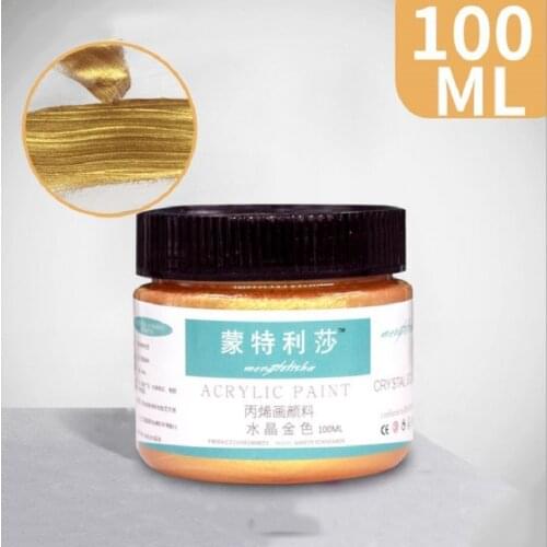100ML Gold Paint Metallic acrylic paint,waterproof not faded for Statuary Coloring DIY hand painted graffiti Varnish Coating