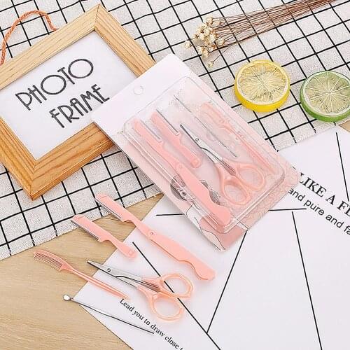 Blade Eyebrow Face Hair Removal Razor Trimmer Shaper Shaver Scissor Comb
