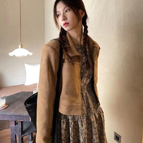 LSHITT Women's Suede Jackets