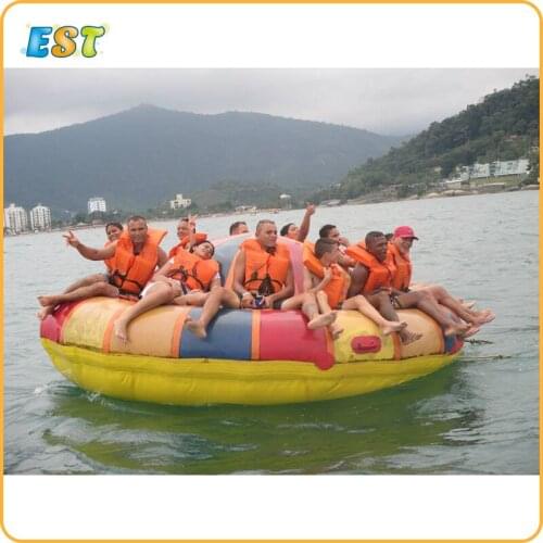 6 Persons Floating Water Games Water Towable Disco Boat Water UFO Inflatable Water Saturn For Sea Or Lake