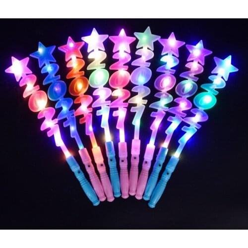 New luminous 2021 stick flashing led starry new year christmas party birthday sky stick small gift stall supply toys wholesale