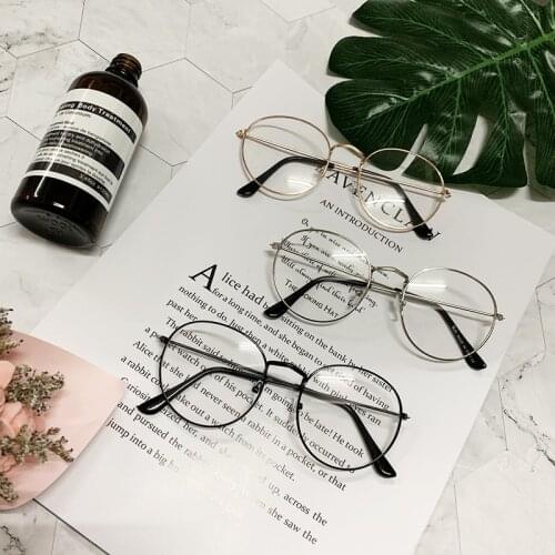 Ultralight Metal Light Glasses Women Men Vintage Round Eyeglasses Eye Protection Blue Ray Blocking Computer Goggles Mens Glasse