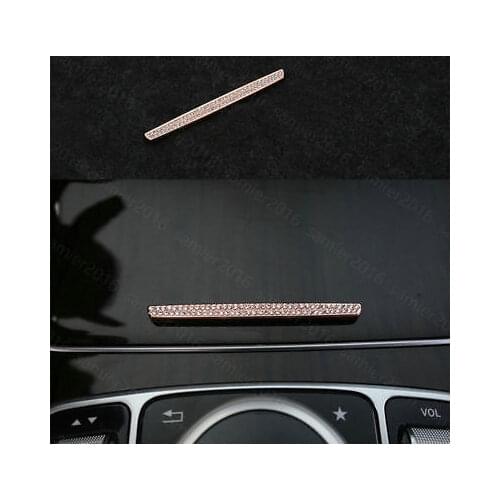 Rose Gold Diamond Style Cup Holder Stripe Trim Fit For Benz GLC Class X205 16-17