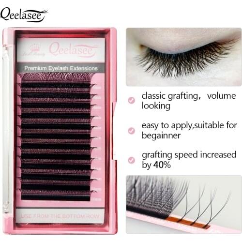 Qeelasee Y-shape Lashes Hand-woven Faux Mink YY Eyelashes Super Natural Soft False Eyelash Grafting Russian volume Lashes