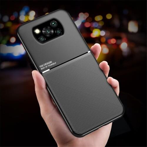 Luxury Leather Case For Xiaomi Mi Poco X3 NFC X3Pro Coque Magnetic Car Holder Plate Cover For Xiomi Mi POCO X3 Pro X3Nfc Funda