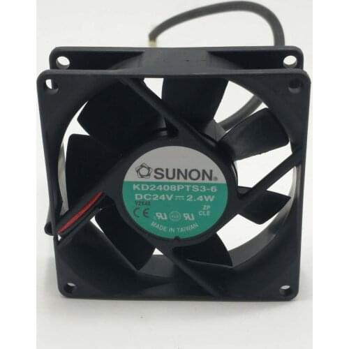SUNON KD2408PTB3-6 Server Cooling Fan DC 24V 2.4W 80x80x25mm 2-wire