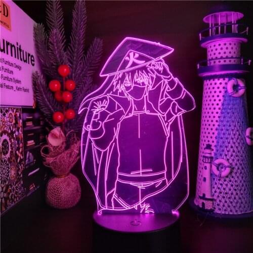 Nartuo Hatake Kakashi ANIME LAMP Led Night Lights Color Changing Naruto Shippuden Bandai 3D lampara For Gift