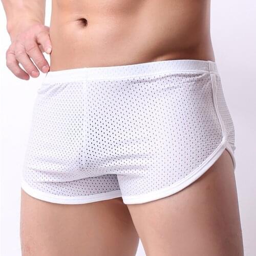 Mens Boxers Breathable Boxer Running Trunks Shorts Beach Home Underpants Solid Color Comfortable Male Underwear