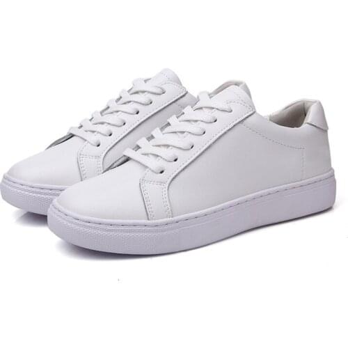 Women Casual Shoes 2020 New Women Sneakers Fashion Breathable Genuine Leather Platform White Women Shoes Soft Footwear Moccasins