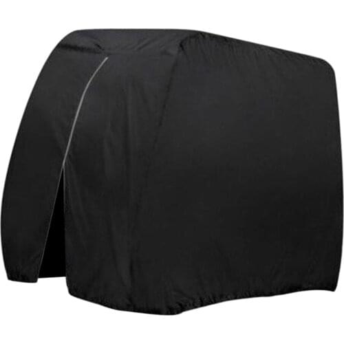 Outdoor Collapsible Dustproof Golf Cart Cover Zippered Rear 4 Passenger