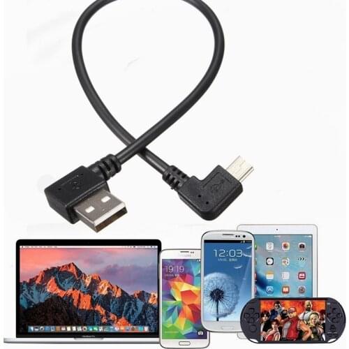 90 Degree USB Left Angle Nickel Plated Short USB 2.0 -A-Male-4Pin to Left Angle Mini-B-5Pin for syncing and charging Phones GPS
