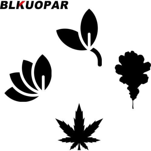 BLKUOPAR for Autumn Oak Leaves Silhouette Decals Vinyl Car Stickers Suitcase Windshield Sunscreen Occlusion Scratch Decoration