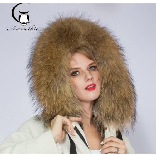 100% Real Natural Real fur collar genuine raccoon fur scarf cap collar 70cm-80cm For Parkas Coats for women men Male Jackets
