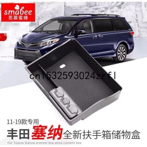 For Toyota Sienna 2011-19 Car storage box interior modification center control armrest box storage decoration