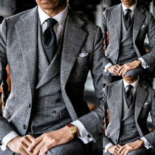 YIWUMENSA Terno Masculino Black Clothing Wool Slim Fit Wedding Suits For Men 2021 Biggest Size Los Hombres Chaquetas De Traje