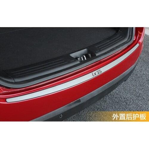 For Hyundai VERNA MISTRA IX35 IX45 Elantra I30 Stainless Steel Rear Bumper Protector Sill Trunk Guard Cover Trim Car styling