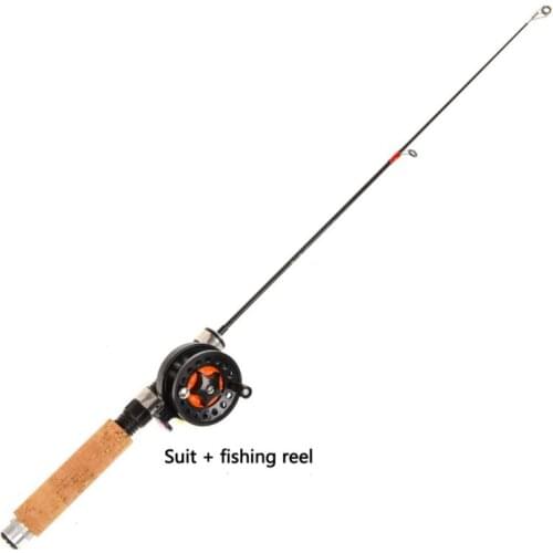 Winter Super Short FRP Fiber Lightweight Retractable Telescopic Ice Fishing Rod (Reel)