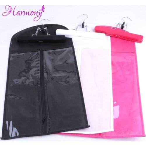 10set/lot Hair Extension Hanger with zip bag Hair Extensions Storage Bag For Carrie and Packing Hair Extensions