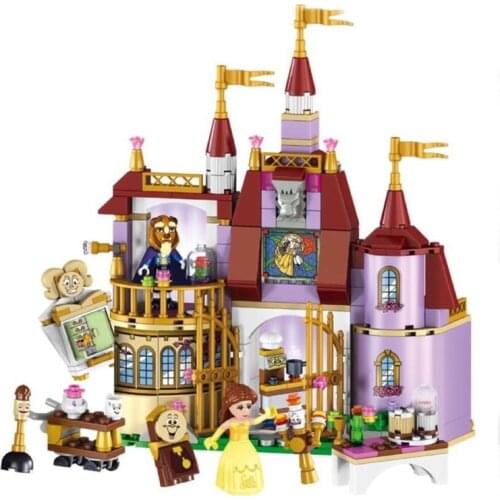 10565 Beauty And The Beast Princess Belles Enchanted Castle Action Figure Blocks Bricks Toys For Children 41067