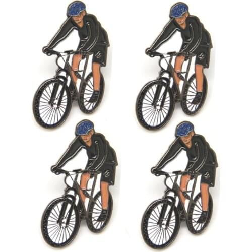 Lots 5 pcs Cyclist Lapel Hat Cap Tie Pin Badge - Cycle Bicycle Gift Souvenir - Brand New Fans Gifts Jewelry 2.5 X 1.25 CM