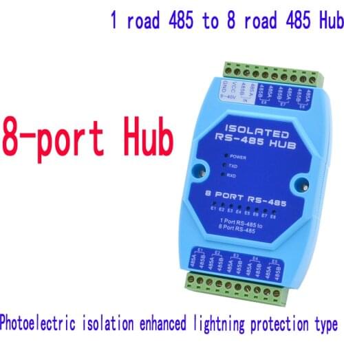 8-port 485 hub 8-channel rs485 splitter 485 sharer industrial grade optically isolation repeater