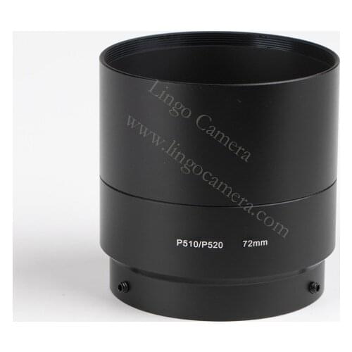 Adapter Tube 72mm Filter Adapter Tube Zoom Lens for Nikon CoolPix P510 P520