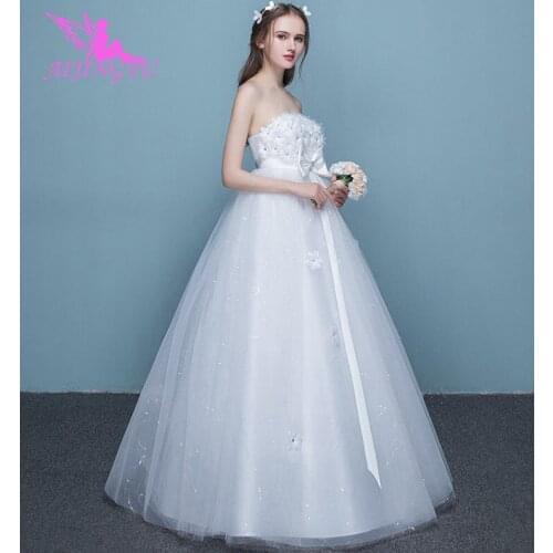 AIJINGYU 2021 custom made Customized new hot selling cheap ball gown lace up back formal bride dresses wedding dress FU258