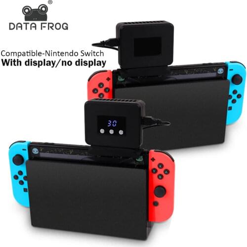 Data Frog Cooler Radiator Base With Cooling Fan For Nintendo Switch Console Cooling Heat Sink With LED for NS Switch Accessories