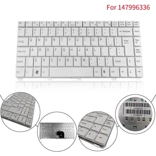 White keyboard Replacement FOR SONY VGN-C11C VGN-C11C-B VGN-C11C-G VGN-C11C-H VGN-C11C-P 147996336