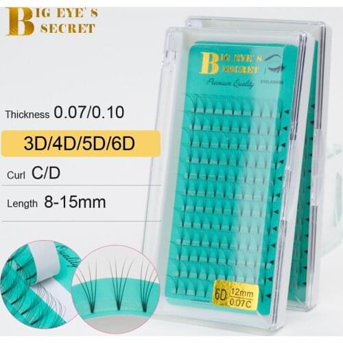 Big eyes secret Premade Volume Fans Short Stem Lashes Extension Premade Fans Makeup Tools Eyelashes Extension