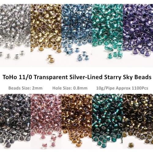 10g/Pipe 2mm 11/0 Japanese TOHO Beads Metal Inner Core Spacer Glass SeedBead For Jewelry Making DIY Handmade Accessories 1100Pcs