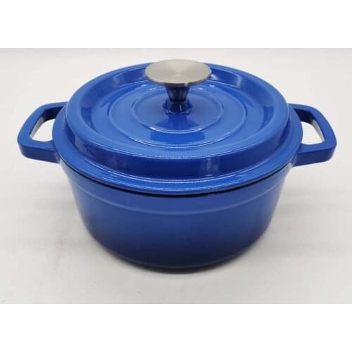 22cm 2.8L (1-3people) Cast Iron Enamel Stew Pot Soup Pot Non-stick Porridge Enamel Casserole