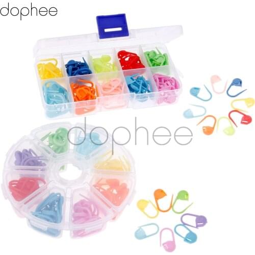 Dophee 104-120pcs/pack Mix Colors Knitting Crochet Needle Hook Knitting Tools Accessories Supplies with Case Knit