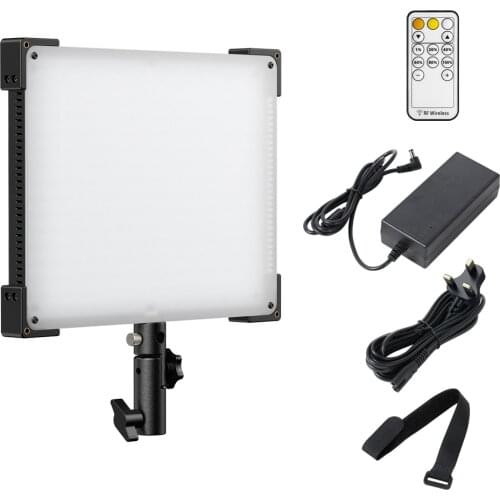 L60B Bi-Color LED Video Light Panel 3200K-5600K Dimmable 360pcs LED Beads CRI 96+ with Remote Control for Studio Video Recording