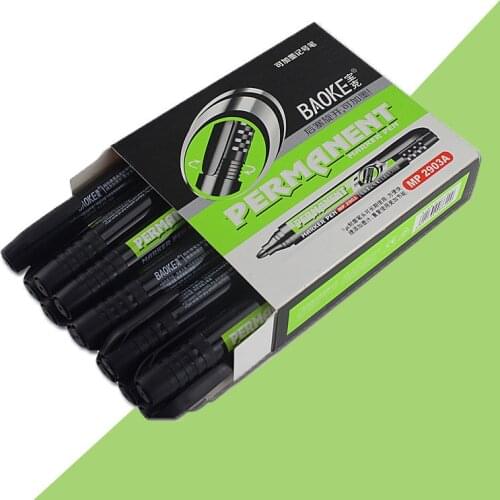 1-Piece Pemanent Marker Pen Big Head Express Pens Black Blue Red Oily Ink Quick Dry Refillable Markers for Any Smooth Surface