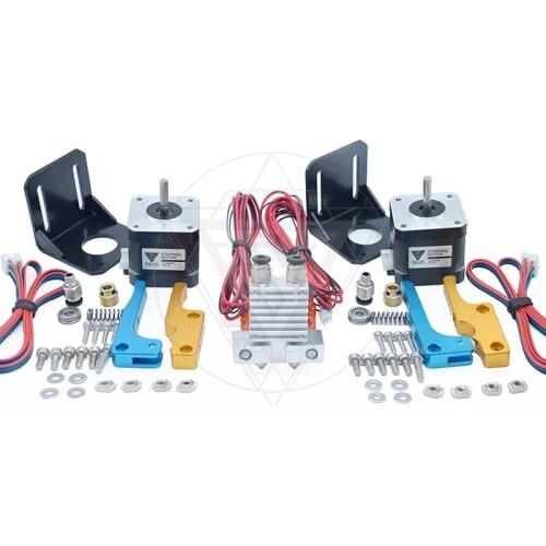 Dual nozzle upgrade kit for TEVOR tarantula 3D printer full metal double extrusion head nozzle print head