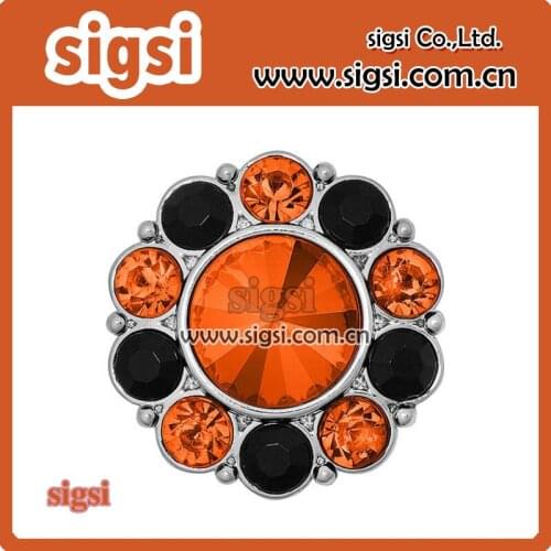 Beautiful mixed color round shape crystal fashion acrylic rhinestone button