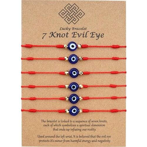 Red Thread String Turkish Lucky Evil Eye Bracelets for Women Men Charm Handmade Braided Rope Jewelry Couple Friendship Girl Gift