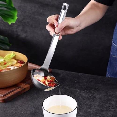 Kitchenware Stainless Steel Grease Spoon Spoon Spoon Oil Soup Separation Artifact Hot Pot Soup Spoon Slotted Spoon Mesh Drain