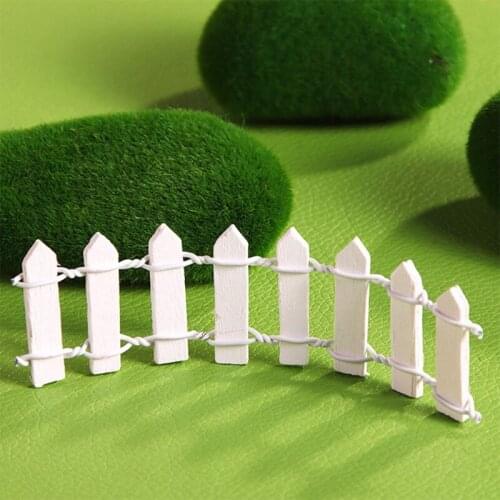 Miniature Garden Fence 35 Inches Fairy Garden Ornament Fence for Dollhouse Home Garden Plant Pot DIY Project Wood Picket
