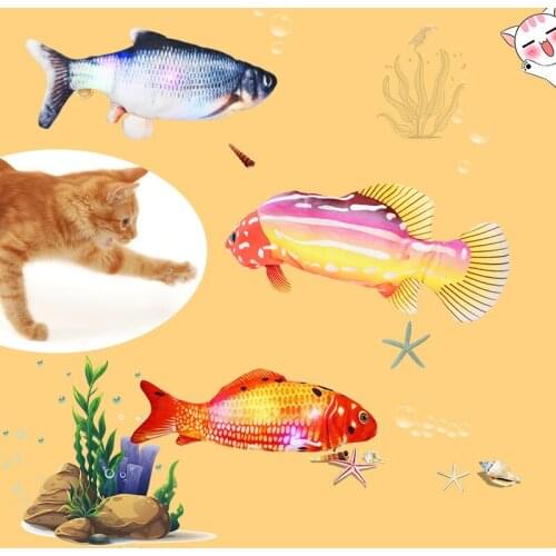 Pet Cats Floppy Disk Toy Fish USB Charging Simulation Fish Catnip Funny Electric Flopping Fish Toy Pet Cats Indoor Supplies