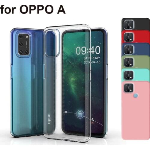 For OPPO A9 2020 A91 A12 A52 A75 A5 A7 A31 A3S AX7 AX5S A9 Silicone Case Candy Colorful Phone Cases Clear Cover Coque Funda