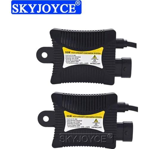 SKYJOYCE 12V HID Xenon Ballast 55W Electronic Slim Digital Block Ignition Ballast For Auto Car H1 H7 H11 Xenon Headlamp Kit